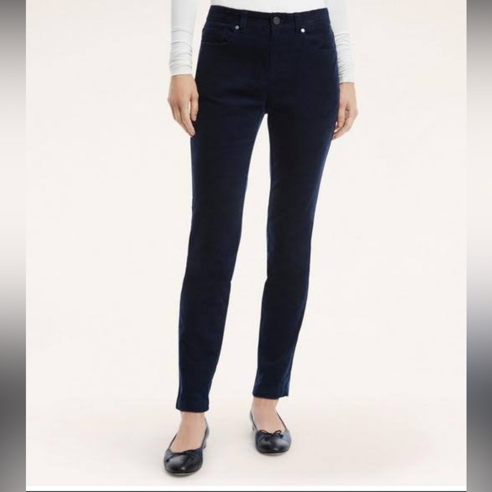 Brooks Brothers Black Corduoroy Pants Casual Skinny Leg Dress Pants NWT